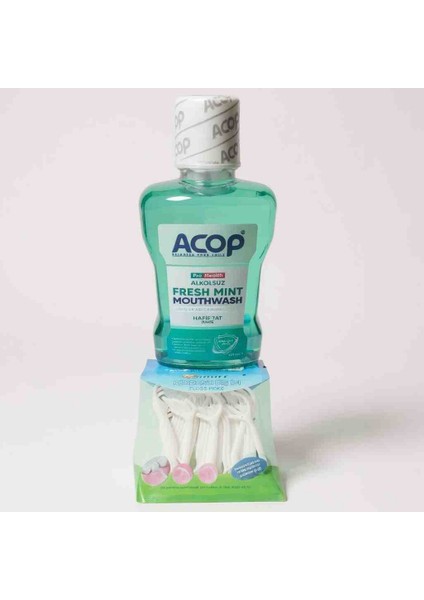 Ağız Bakım Suyu 500 ml Haffif Tat + 30 Ad Diş Ipi Kürdanlı modelleri