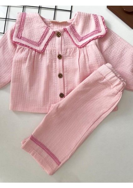 Necixs Tumay Yakalı Müslin Kız Bebek 2'li Takım fırsatları