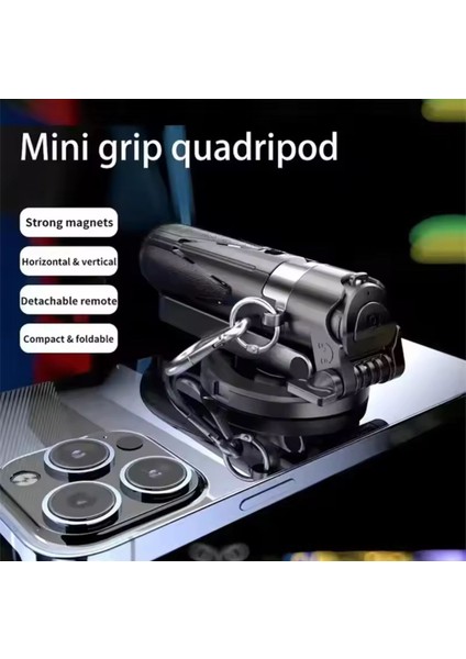 iPhone 11 Uyumlu Magsafe Profesyonel Tripod 360 Döner Başlık Hafif Taşınabilir Selfie