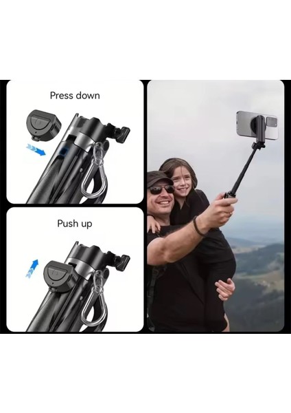iPhone 16 Uyumlu Magsafe Profesyonel Tripod 360 Döner Başlık Hafif Taşınabilir Selfie indirimleri