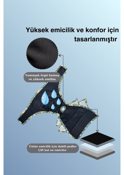 Desenli Dişi Köpek Regl Külotları -Dişi Köpek Çiş Bezi, 3'lü Avantajlı Paket modelleri