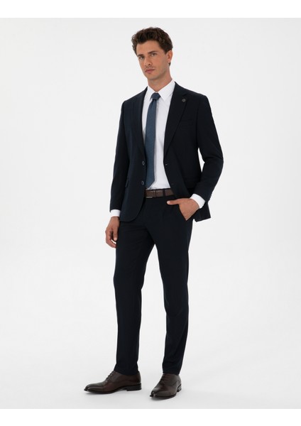 Erkek Lacivert Ex. Slim Fit Takım Elbise 50305683-VR033 fırsatları