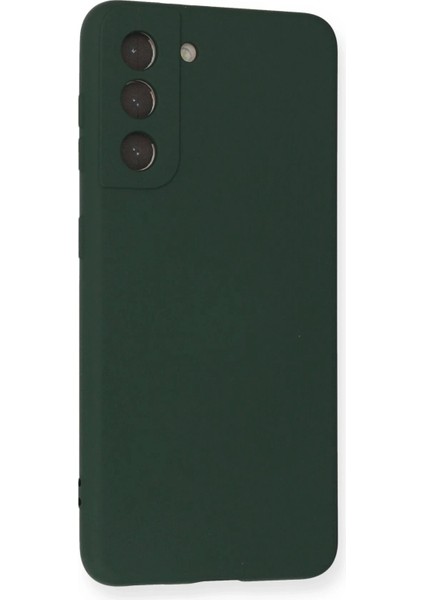 Newface Samsung Galaxy S21 Kılıf Nano Içi Kadife Silikon - Koyu Yeşil fiyatları