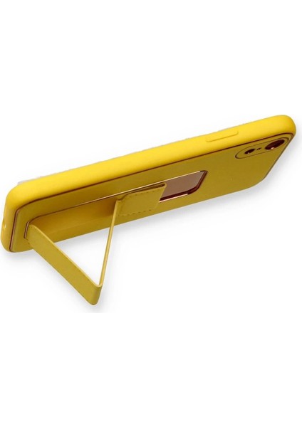 Newface iPhone Xr Kılıf Coco Deri Standlı Kapak - Sarı modelleri
