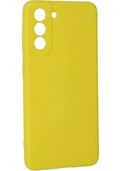 Newface Samsung Galaxy S21 Kılıf Nano Içi Kadife Silikon - Sarı modelleri