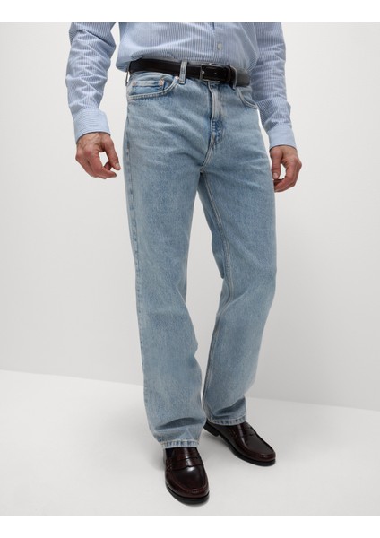 Rahat Kesim Saf Pamuklu Jean Pantolon