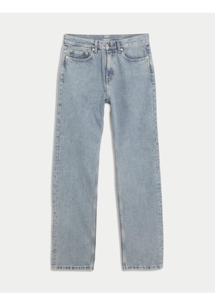 Rahat Kesim Saf Pamuklu Jean Pantolon fırsatları