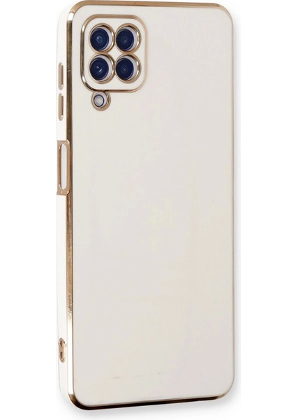 Newface Samsung Galaxy A22 Kılıf Volet Silikon - Beyaz