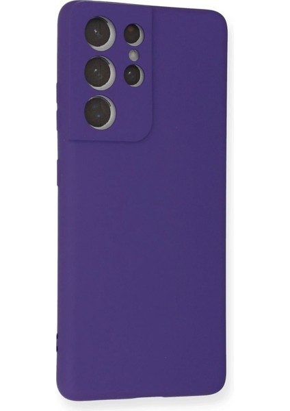 Newface Samsung Galaxy S21 Ultra Kılıf Nano Içi Kadife Silikon - Mor fiyatları