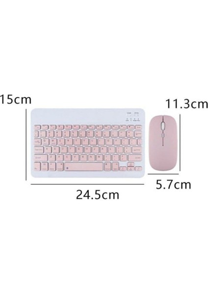 Samsung Galaxy Tab A7 SM-T500 10.4'' Uyumlu Kablosuz Bluetooth Klavye Mouse Set Siyah fiyatları