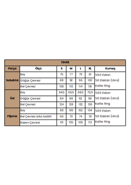 Monamise Dantelli Önü Düğmeli Hamile Lohusa 3'lü Pijama Takımı