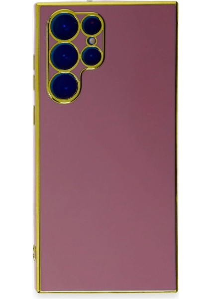 Newface Samsung Galaxy S22 Ultra Kılıf Volet Silikon - Kırmızı