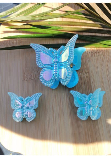 Lüks Figürlü Üçlü Kelebek Kıstırma Toka