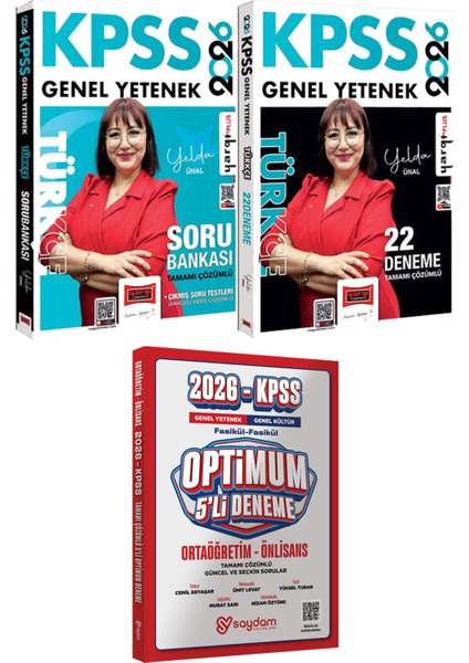 2026 Kpss Türkçe Soru Bankası 22 Deneme - Optimum 5 Deneme