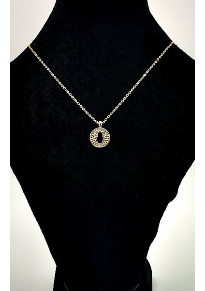 Gold Renk Zincir Figürlü Kararmaz Özel Tasarım Kolye