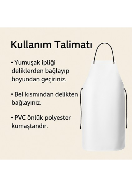 PVC Su Geçirmez Dayanıklı Önlük | Kasap Balıkçı Mermerci Bulaşıkçı Profesyonel Kullanım indirimleri