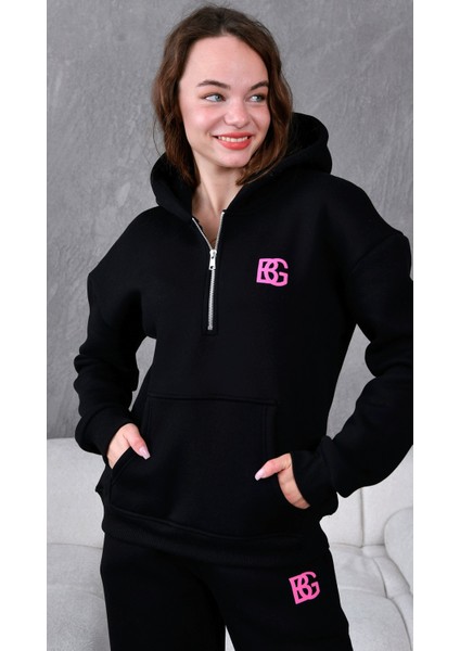Bg Baskılı Eşofman Takımı 3 Iplik Pamuk Sportswear