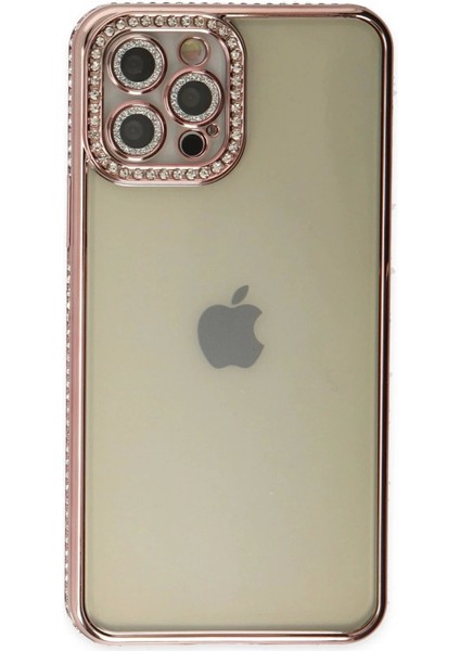 Newface iPhone 12 Pro Kılıf Joke Taşlı Silikon - Pembe fiyatları