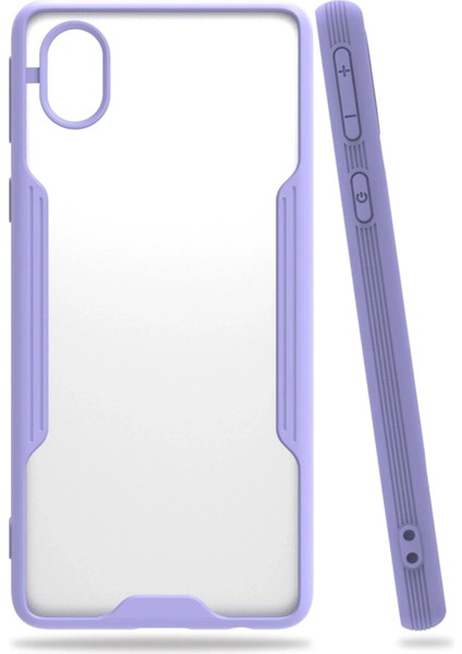 Newface Samsung Galaxy A01 Core Kılıf Platin Silikon - Lila