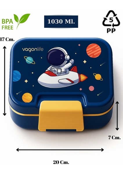 Yeni Nesil Çocuk Beslenme Kutusu Iki Katlı - Bölmeli Lunch Box - 1030 Ml. (Plastik Pp5 Malzeme) fiyatları