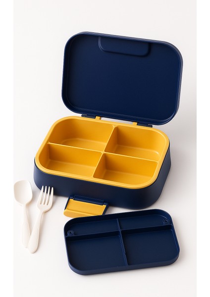 Yeni Nesil Çocuk Beslenme Kutusu Iki Katlı - Bölmeli Lunch Box - 1030 Ml. (Plastik Pp5 Malzeme) fırsatları