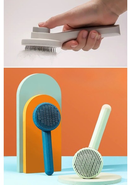 Buffer® Basmalı Kedi Köpek Tüy Toparlayıcı Masaj Etkili Pet Fırçası