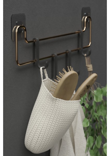 Yapışkanlı Duvar Askı Banyo Askısı Gold Altın Kaplama Metal Askılık Organizer Banyo Düzenleyici fiyatları