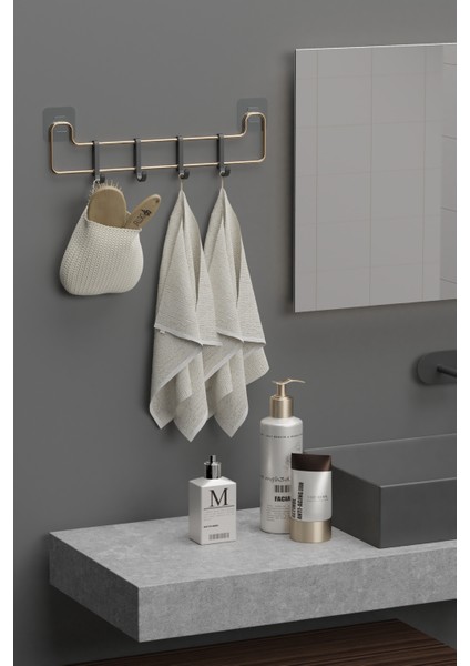 Yapışkanlı Duvar Askı Banyo Askısı Gold Altın Kaplama Metal Askılık Organizer Banyo Düzenleyici fırsatları
