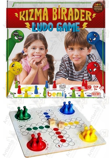 Kızma Birader Ahşap Tablalı 1 Paket Kızma Birader Eğlenceli Çocuk Aile Oyunu Çocuk Kutu Oyunu