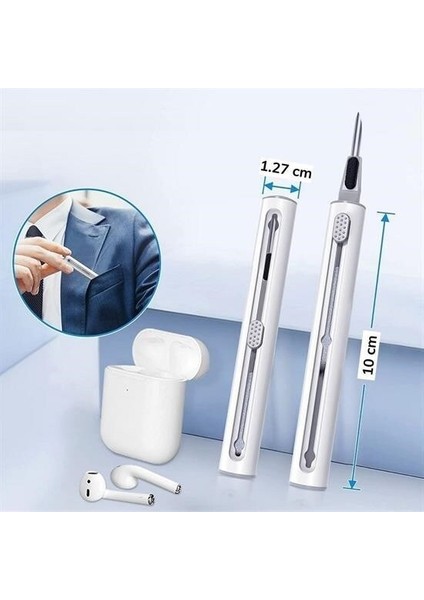 Buffer® Çok Amaçlı Yumuşak Fırçalı Kablosuz Kulaklıklar Için Kulaklık Temizleme Kiti