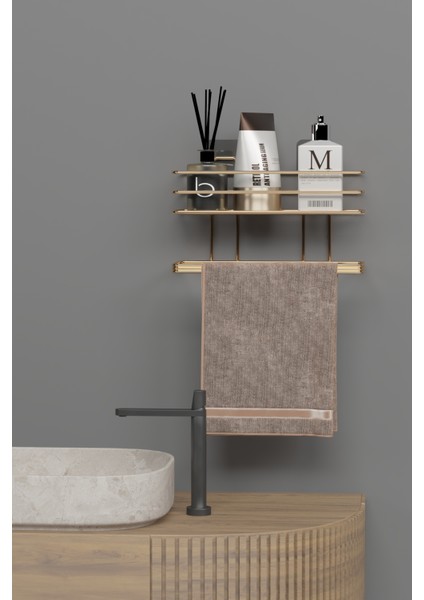 Banyo Mutfak Duvar Düzenleyici Organizer Havluluk Yapışkanlı Banyo Rafı Şampuanlık Havluluklu Raf modelleri