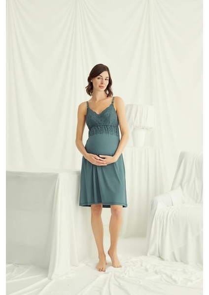 Monamise Dantelli Hamile Lohusa Sabahlık Takımı indirimleri