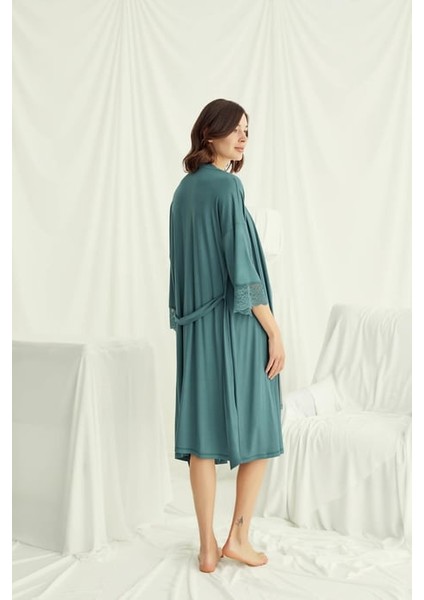 Monamise Dantelli Hamile Lohusa Sabahlık Takımı