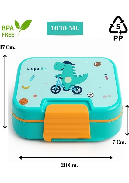 Yeni Nesil Çocuk Beslenme Kutusu Iki Katlı - Bölmeli Lunch Box - 1030 Ml. (Plastik Pp5 Malzeme) fiyatları