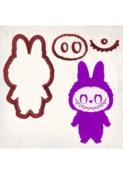 Labubu Detay Kurabiye Kalıp Seti 6’lı