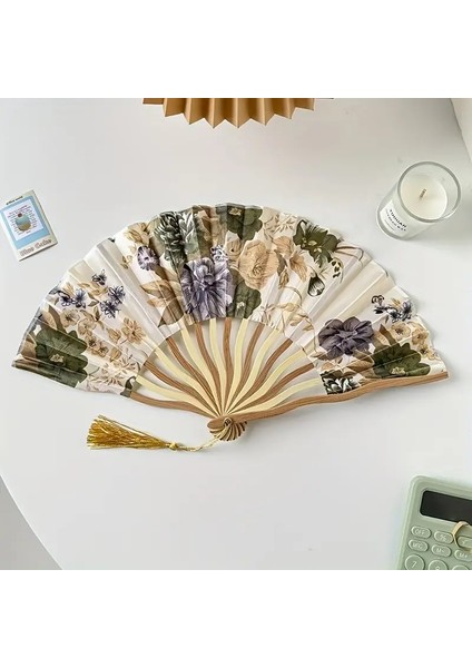 Tasarımlı Retro Bambu Katlanır Yelpaze - Japon Tarzı El Yelpazesi modelleri