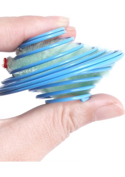 Buffer® Yaylı Metal Fareli Kafes Kedi Oyun Topu Sıçrayan Spiral Kedi Topu