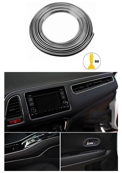 Krom Trim Fitil Yeni Nesil Araç Içi Ip Şerit Balık Sırtı Nikelajlı 5 Metre fiyatları