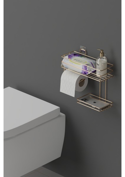 Tuvalet Banyo Hijyen Seti Telefon Sıvı Sabun Islak Mendil Hazneli Tuvalet Kağıtlık fırsatları