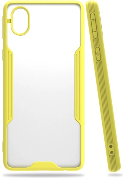 Newface Samsung Galaxy A01 Core Kılıf Platin Silikon - Sarı