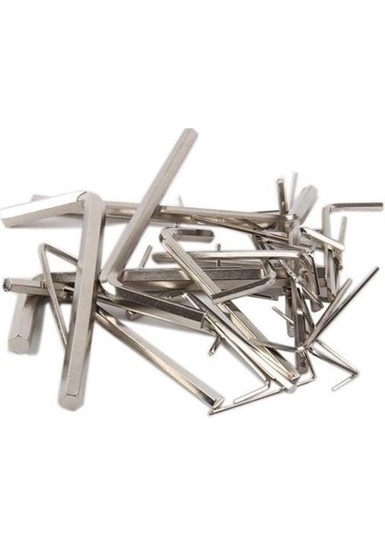 9 Parça Çelik Alyan Seti Kısa Düz Köşe Alyan Anahtar Takımı