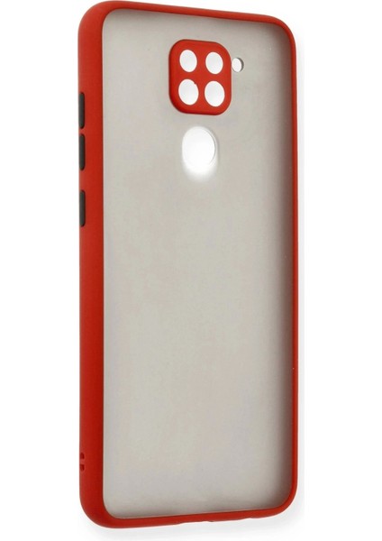 Newface Xiaomi Redmi Note 9 Kılıf Montreal Silikon Kapak - Kırmızı
