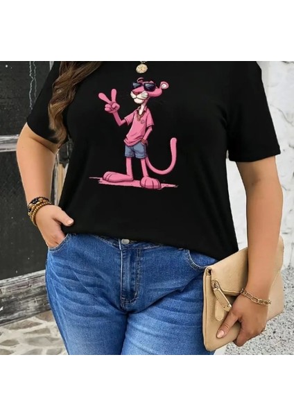 Baskılı Oversize Bisiklet Yaka Tshirt Beyaz modelleri