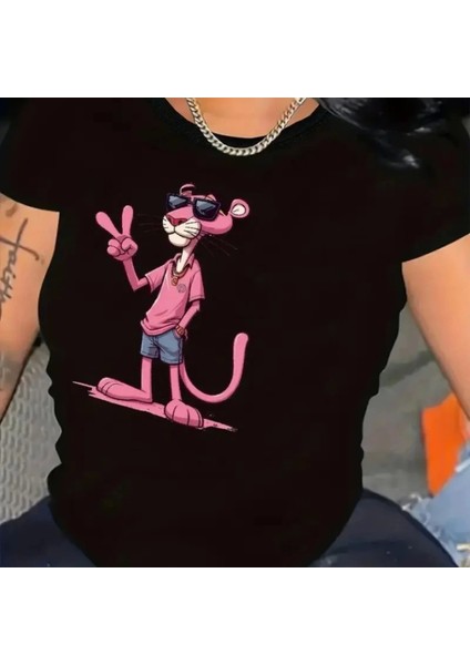 Baskılı Oversize Bisiklet Yaka Tshirt Beyaz fırsatları