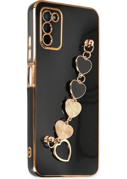 Newface Samsung Galaxy A03S Kılıf Esila Silikon - Siyah