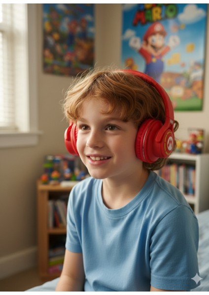 Süper Mario Bluetooth Kulak Üstü Kulaklık modelleri