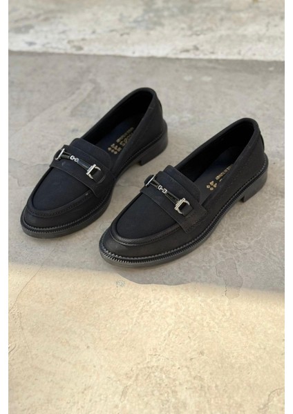Torja Nubuk Siyah Kadın Loafer fırsatları