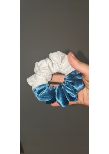 “blue Pearl” – Iki Renkli Kadife Scrunchie Saç Tokası fırsatları