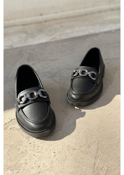 Ardel Mat Deri Siyah Kadın Loafer modelleri