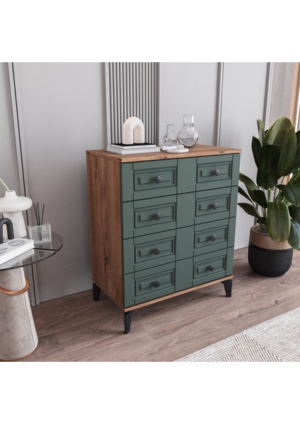 Terra 4 Çekmeceli Şifonyer Tamamı Mdf (Yeşil) fiyatları